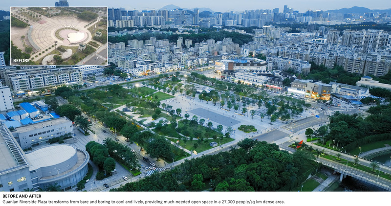 Press kit | 661-85 - Press release | World Architecture Festival 2024 – Day Two Winners of International Architectural Awards Announced - World Architecture Festival (WAF) - Competition - <p>Landscape of the Year - Winner</p><p>Regeneration Of Vitality——Shenzhen Guanlan Riverside Plaza by LAY-OUT Planning Consultants Co., Ltd.</p><p>BEFORE AND AFTER <br></p> - Photo credit: LAY-OUT Planning Consultants Co., Ltd