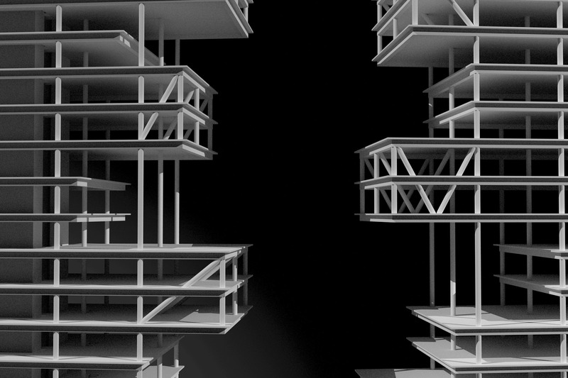 Dossier de presse | 7557-03 - Communiqué de presse | Découvrez la nouvelle oasis urbaine au centre de Tirana - OODA - Architecture résidentielle - Structure Model - Crédit photo : OODA