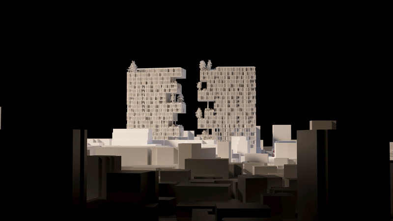 Dossier de presse | 7557-03 - Communiqué de presse | Découvrez la nouvelle oasis urbaine au centre de Tirana - OODA - Architecture résidentielle - Digital Model - Crédit photo : OODA