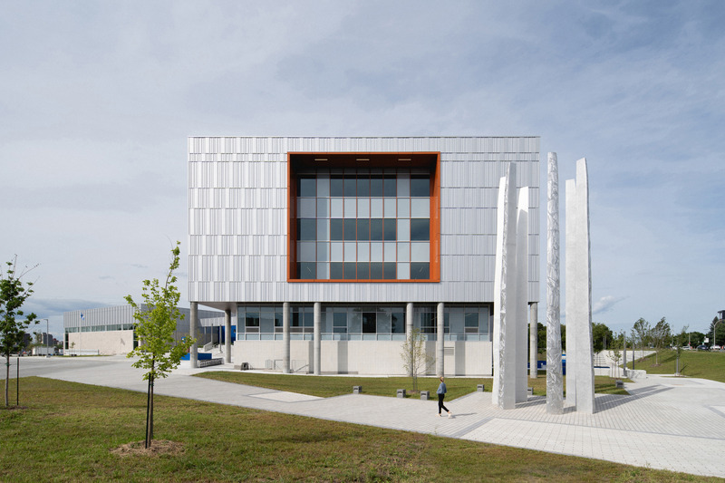 Press kit | 1387-14 - Press release | Adaptable, Sustainable and Inclusive: Two New High Schools Rethink the Learning Environment for Montreal Students - TLA+UN+NEUF - Institutional Architecture -   <p class="">Les Possibles, by Marc-Antoine Côté, one of the artworks integrated into the project – Aux Mille-Voix high school</p>   - Photo credit: Raphaël Thibodeau