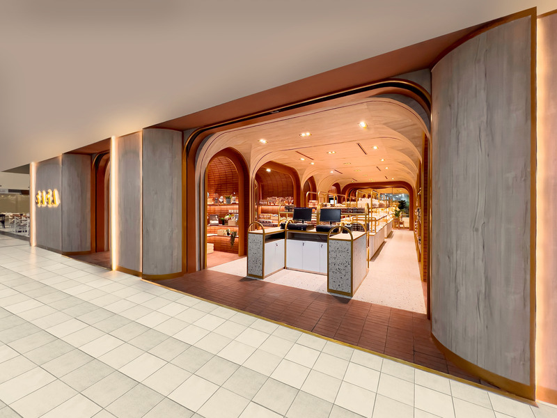 Dossier de presse | 7653-01 - Communiqué de presse | A National Class Bakery Originating From Papua - Upper Room Collaborative Studio - Design d’intérieur commercial - Overall Front Facade - Crédit photo : Upper Room Collaborative Studio