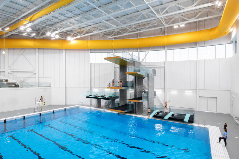 Press kit | 1303-25 - Press release | Laval’s Aquatic Complex: A Dynamic Space Centered Around its Community and Tomorrow’s Athletes - Sid Lee Architecture - Institutional Architecture - Photo credit: David Boyer