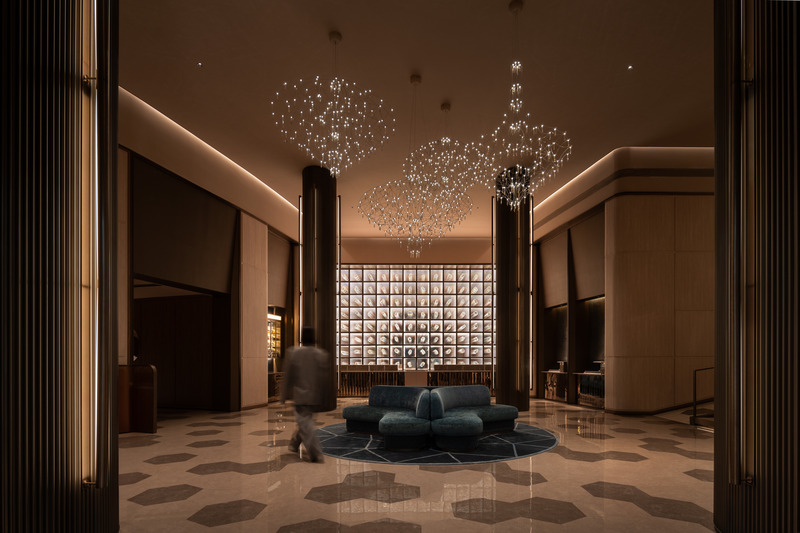 Dossier de presse | 3531-14 - Communiqué de presse | Crystal Orange Hotel, Shanghai Zhongshan Park - Vermilion Zhou Design Group - Design d’intérieur commercial - Hotel Lobby - Crédit photo :  Jian Quan Wu 