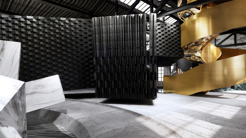 Press kit | 7645-01 - Press release | WOSA Sintered Stone Showroom - The Volks Design & Research Consulting Ltd. - Commercial Interior Design - Photo credit: The Volks Design Team