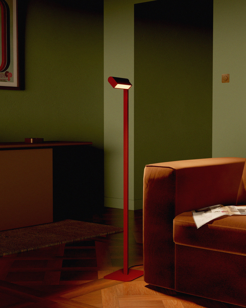 Press kit | 1619-10 - Press release | Lambert & Fils Introduces Ipoli: A Bright and Lively New Collection - Lambert & Fils - Lighting Design - <p class="">Ipoli 07, floor lamp, poppy finish</p> - Photo credit: Darius Laprise