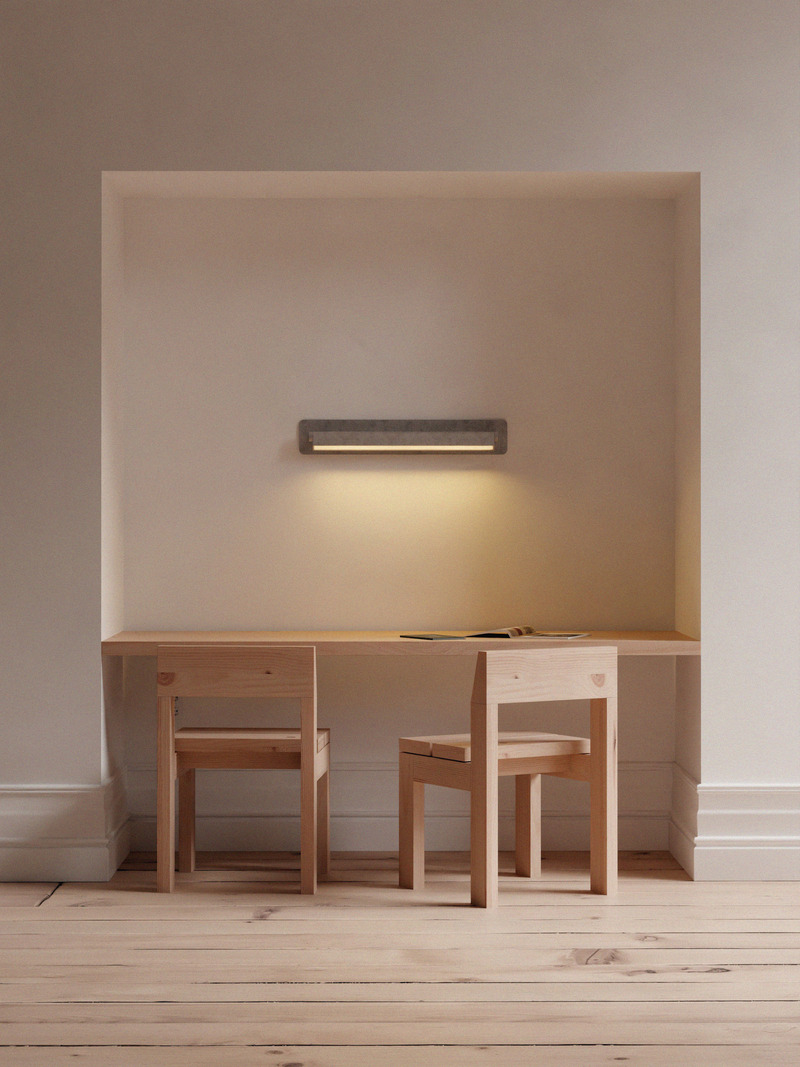 Press kit | 1619-10 - Press release | Lambert & Fils Introduces Ipoli: A Bright and Lively New Collection - Lambert & Fils - Lighting Design - <p class="">Ipoli 03, wall sconce, tumbled aluminum finish</p> - Photo credit: Darius Laprise