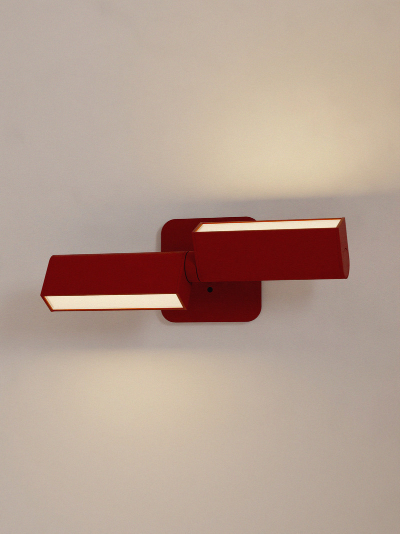 Press kit | 1619-10 - Press release | Lambert & Fils Introduces Ipoli: A Bright and Lively New Collection - Lambert & Fils - Lighting Design - <p class="">Ipoli 02, wall sconce, poppy finish</p> - Photo credit: Darius Laprise