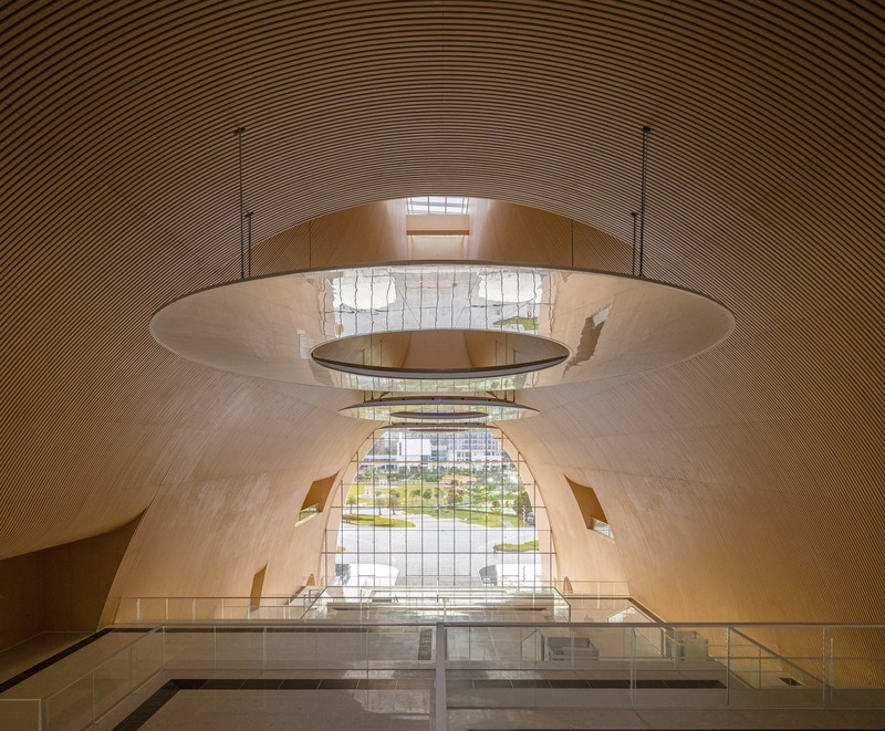 Press kit | 5204-03 - Press release | Hengqin Culture & Art Complex: A Beacon of Growth and a Bastion of Arts and Culture - Yunchao Xu/Atelier Apeiron - Commercial Architecture - View towards the park  - Photo credit:  Schran Image 