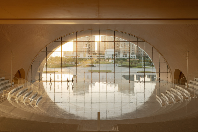 Press kit | 5204-03 - Press release | Hengqin Culture & Art Complex: A Beacon of Growth and a Bastion of Arts and Culture - Yunchao Xu/Atelier Apeiron - Commercial Architecture - View towards the park  - Photo credit:  Schran Image 