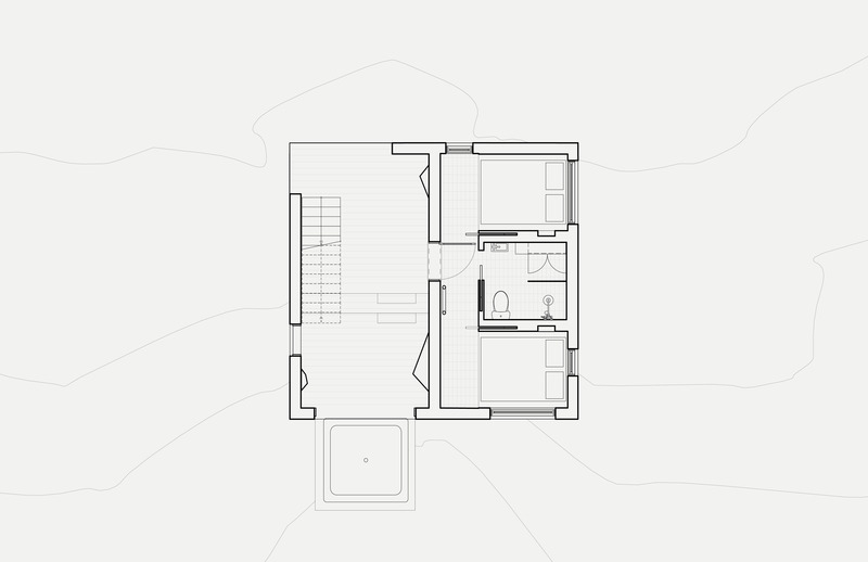 Dossier de presse | 7507-02 - Communiqué de presse | Blok - Quinzhee Architecture - Architecture résidentielle - Plan du rez-de-chaussée - Crédit photo : Quinzhee Architecture