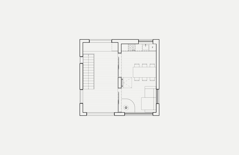 Dossier de presse | 7507-02 - Communiqué de presse | Blok - Quinzhee Architecture - Architecture résidentielle - Plan de l'étage - Crédit photo : Quinzhee Architecture