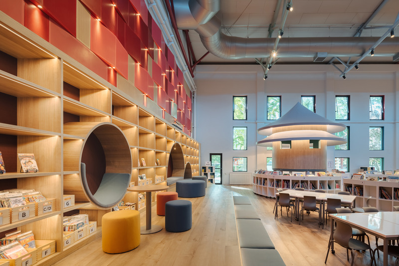 Dossier de presse | 7640-01 - Communiqué de presse | Children's Library at the Western Academy of Beijing - Studio Vapore - Architecture institutionnelle - Crédit photo : <p class="">Wu JianQuan</p>