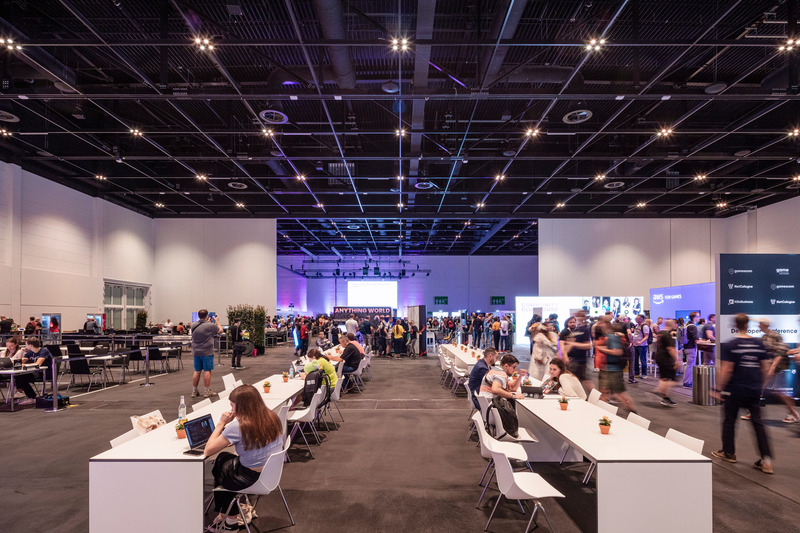 Press kit | 6515-02 - Press release | Confex, Koelnmesse, Cologne Trade Fair - JSWD - Event + Exhibition - Confex hall during a congress - Photo credit: HG Esch<br style="">