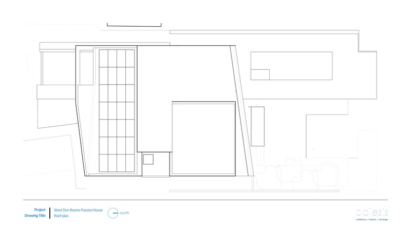 Dossier de presse | 7679-01 - Communiqué de presse | La maison passive West Don Ravine : la progression naturelle de Poiesis Architecture vers la conception passive - Poiesis Architecture - Architecture résidentielle - Plan d’étage – niveau toit - Crédit photo : Poiesis Architecture