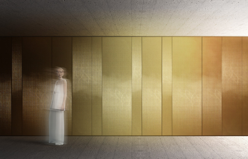 Press kit | 4232-28 - Press release | Superfici Venice Collection by Materica - Materica - Product -  The delicate laser detailing on the metal of <b><i>Caigo</i></b> collection creates a subtle yet precious interplay of polished and matte contrasts  - Photo credit: Courtesy of Materica