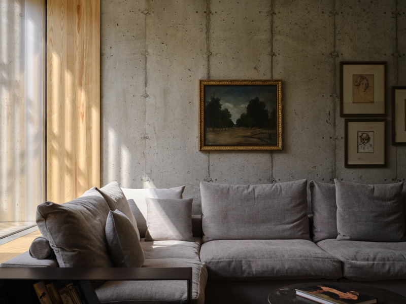 Dossier de presse | 7679-01 - Communiqué de presse | La maison passive West Don Ravine : la progression naturelle de Poiesis Architecture vers la conception passive - Poiesis Architecture - Architecture résidentielle - Espace de vie orienté vers le jardin en contrebas - Crédit photo : Doublespace Photography