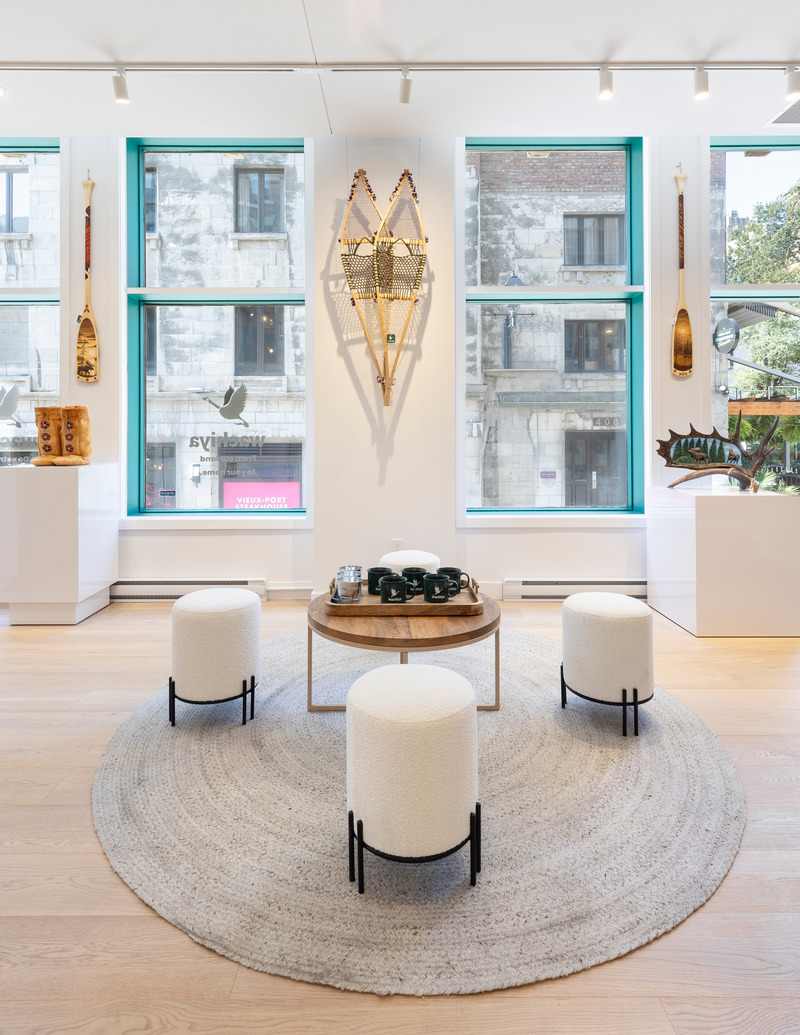 Dossier de presse | 788-10 - Communiqué de presse | Une immersion contemporaine dans la culture crie - Clairoux - Design d’intérieur commercial - Crédit photo : Julien Perron Gagne