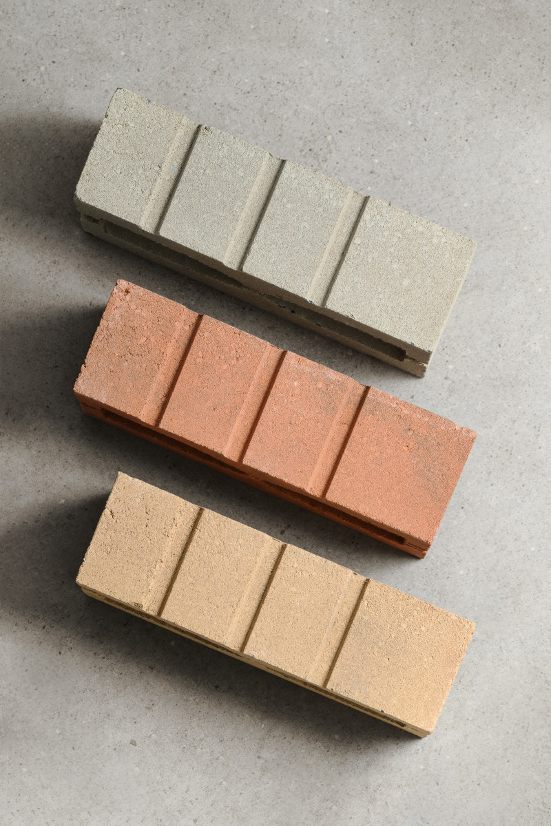 Press kit | 1387-15 - Press release | Toward Carbon Neutrality: An Innovative Design Partnership Launches a More Sustainable Concrete Brick - NEUF + Webster + Permacon - Product -  DUAL Concrete brick, Metric Jumbo format, Petra / Belfast / Zurich colours  - Photo credit: NEUF architect(e)s