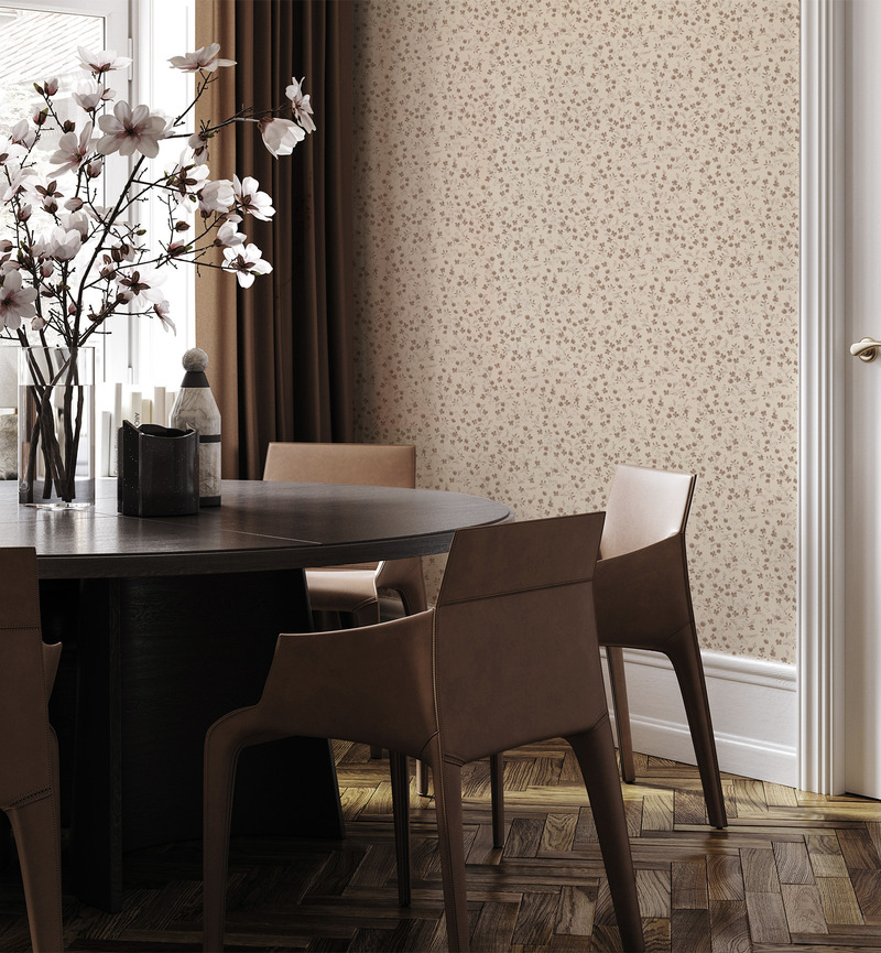 Press kit | 7538-02 - Press release | Printed Decor Unveils an Exclusive Wallpaper Collection by Natasha Prévost - Printed Decor - Art - Monochrome Paradise Vines Self-adhesive Wallpaper - Photo credit: Printed Decor