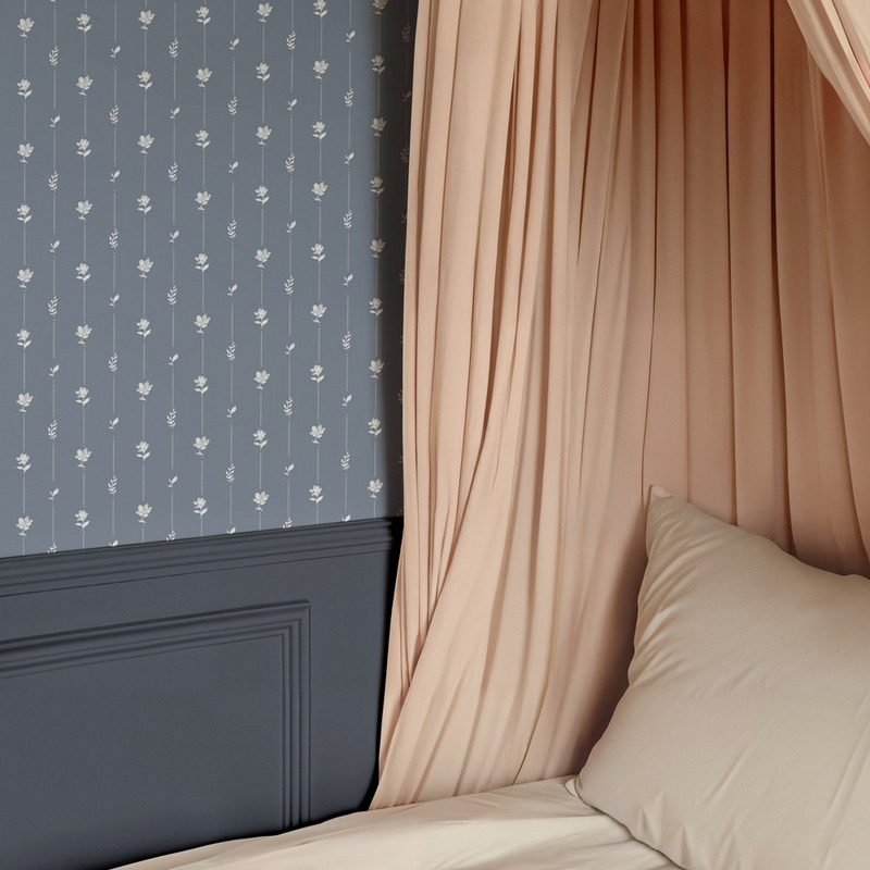 Press kit | 7538-02 - Press release | Printed Decor Unveils an Exclusive Wallpaper Collection by Natasha Prévost - Printed Decor - Art - Precious Monochrome Self-adhesive Wallpaper - Photo credit: Printed Decor