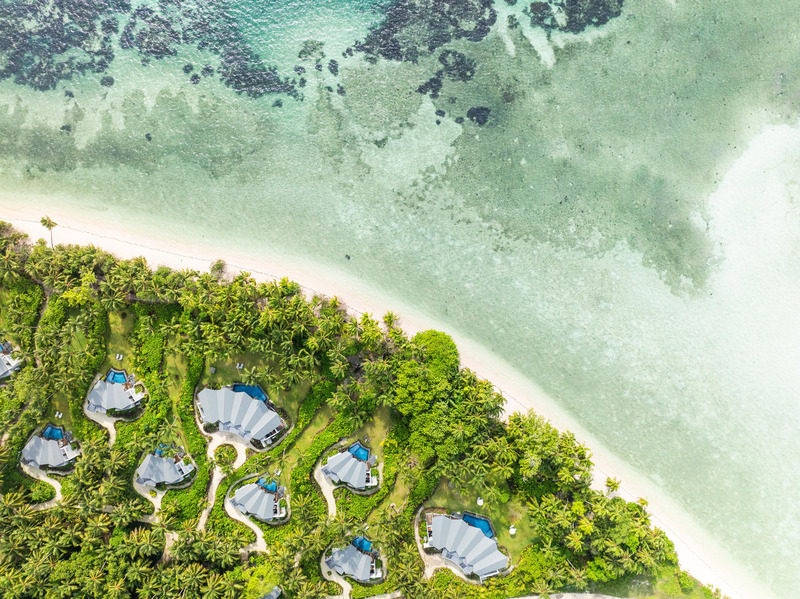 Press kit | 7684-01 - Press release | Waldorf Astoria Seychelles Platte Island:   A New Era of Luxury in the      Seychelles - Eco-id Architects - Commercial Architecture - Aerial View of the Villa - Photo credit: Waldorf Astoria Seychelles Platte Island
