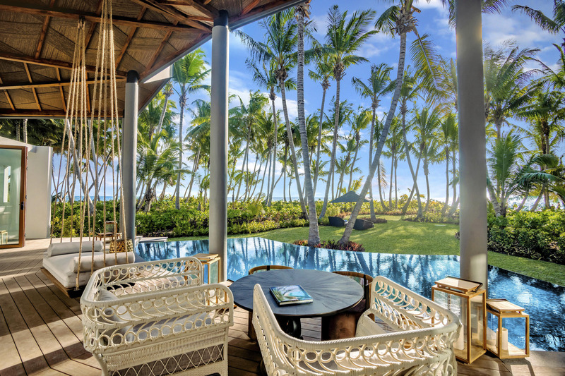 Press kit | 7684-01 - Press release | Waldorf Astoria Seychelles Platte Island:   A New Era of Luxury in the      Seychelles - Eco-id Architects - Commercial Architecture - Villa Outdoor terrace - Photo credit: Waldorf Astoria Seychelles Platte Island
