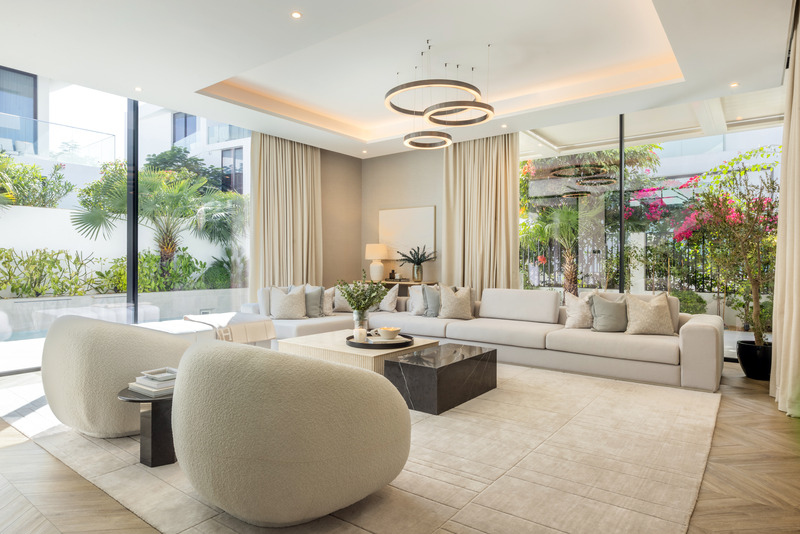 Dossier de presse | 7534-05 - Communiqué de presse | Créer la sérénité : l’alchimie des matériaux et de l’espace à la villa Esencia - ELE Interior - Design d’intérieur résidentiel - Essencia Villa by ELE Interior - Crédit photo : Aasiya Jagadeesh
