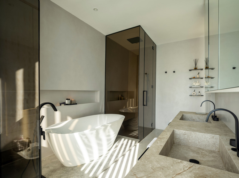 Dossier de presse | 7534-05 - Communiqué de presse | Créer la sérénité : l’alchimie des matériaux et de l’espace à la villa Esencia - ELE Interior - Design d’intérieur résidentiel - Essencia Villa by ELE Interior - Crédit photo : Aasiya Jagadeesh
