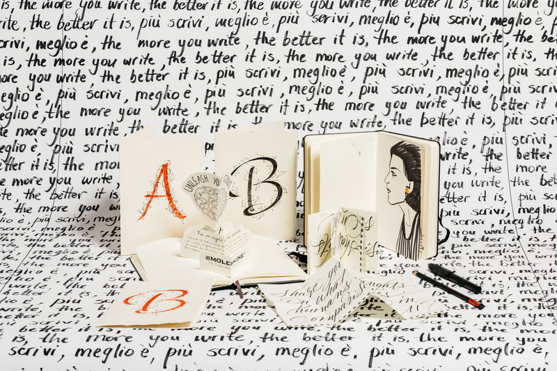 Press kit | 4232-26 - Press release | “Unleash Your Genius”: The Creative Power Of Mark-Making - Moleskine - Event + Exhibition - Unleash Your Genius' — the latest campaign by Moleskine - Photo credit: Courtesy of Moleskine®