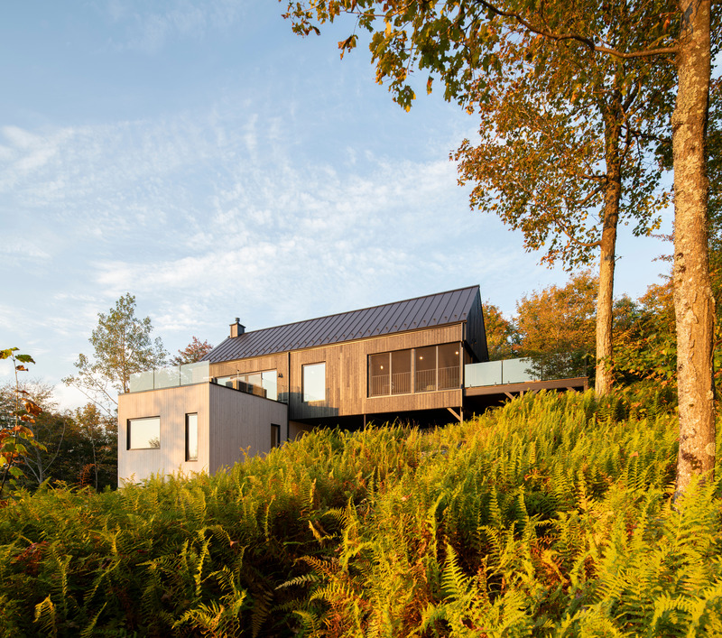 Dossier de presse | 3196-01 - Communiqué de presse | Le Noroît - Guillaume Pelletier Architecte - Architecture résidentielle - Le Noroît, Laurentides, Quebec, 2024 - Crédit photo : David Boyer Photographe inc