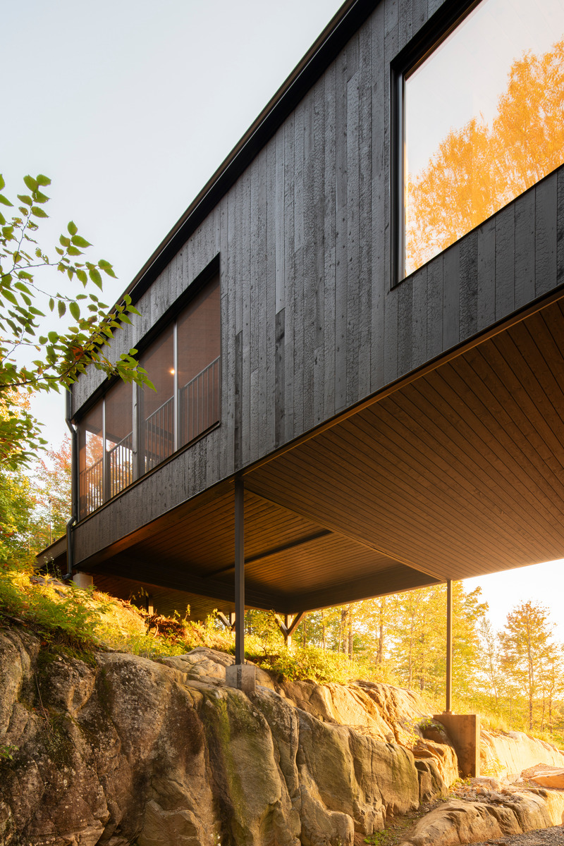 Dossier de presse | 3196-01 - Communiqué de presse | Le Noroît - Guillaume Pelletier Architecte - Architecture résidentielle - Le Noroît, Laurentides, Quebec, 2024 - Crédit photo : David Boyer Photographe inc