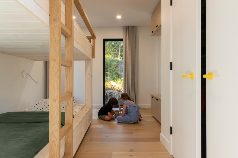 Dossier de presse | 3196-01 - Communiqué de presse | Le Noroît - Guillaume Pelletier Architecte - Architecture résidentielle - Le Noroît, Laurentides, Quebec, 2024 - Crédit photo : David Boyer Photographe inc