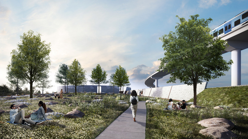 Dossier de presse | 865-65 - Communiqué de presse | Lemay transforme le site de la Roche noire de Montréal en un lieu de commémoration et de résilience - Lemay - Architecture de paysage - Crédit photo : Lemay