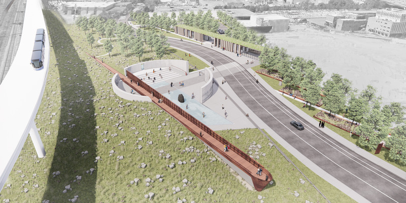 Dossier de presse | 865-65 - Communiqué de presse | Lemay transforme le site de la Roche noire de Montréal en un lieu de commémoration et de résilience - Lemay - Architecture de paysage - Crédit photo : Lemay