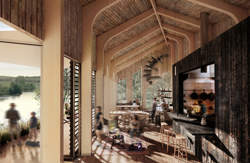 Dossier de presse | 5700-03 - Communiqué de presse | Recalibration of Nature and Industry at Pilsworth Lake - Atelier Architecture & Design - Architecture commerciale - The cabin interior - Crédit photo : AA+D