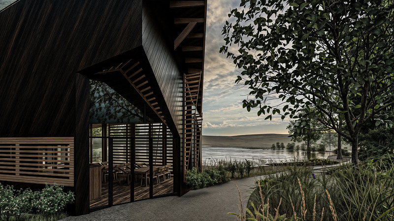 Dossier de presse | 5700-03 - Communiqué de presse | Recalibration of Nature and Industry at Pilsworth Lake - Atelier Architecture & Design - Architecture commerciale - The lake is revealed sequentially - Crédit photo : AA+D