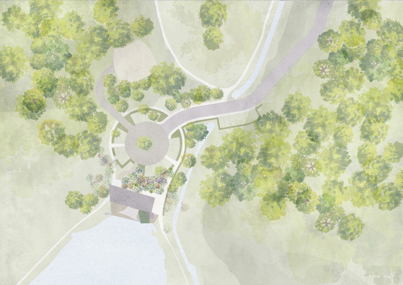 Dossier de presse | 5700-03 - Communiqué de presse | Recalibration of Nature and Industry at Pilsworth Lake - Atelier Architecture & Design - Architecture commerciale - Cabin site plan - Crédit photo : AA+D