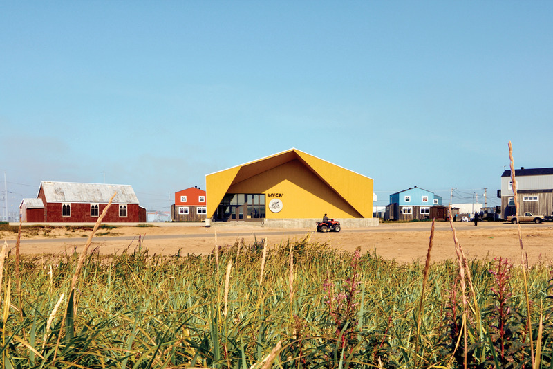 Press kit | 3256-02 - Press release | Canada’s North Makes a Guest Appearance in Venice - Blouin Orzes architectes - Institutional Architecture -  Kattitavik Cultural Centre. The prefabricated structure, materials, electromechanical components, and theatre equipment were delivered by ship and assembled on site. Kuujjuaraapik, 2017.  - Photo credit: Blouin Orzes architectes