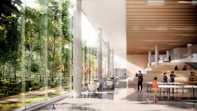Dossier de presse | 774-18 - Communiqué de presse | Les lauréats des Prix d’excellence en architecture 2025 dévoilés - Ordre des architectes du Québec (OAQ) - Concours - <p class="">École secondaire du Bosquet</p><p>ABCP | Menkès Shooner Dagenais LeTourneux | Bilodeau Baril Leeming Architectes</p><p>Drummondville (Centre-du-Québec)</p> - Crédit photo : Stéphane Brügger