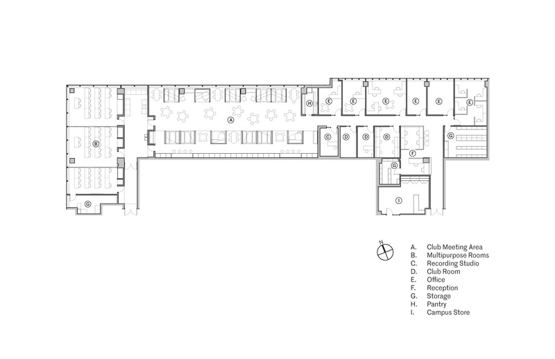Dossier de presse | 5881-02 - Communiqué de presse | John Jay Club Row - Shakespeare Gordon Studio - Architecture institutionnelle - Floor plan - Crédit photo : SGS