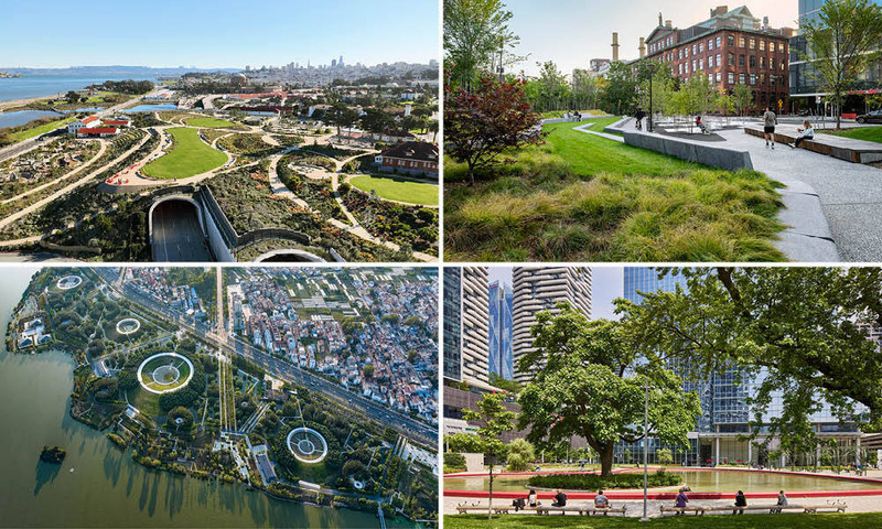 Dossier de presse | 809-45 - Communiqué de presse | Announcing: The Finalists of the 2025 AZ Awards - AZURE Media - Concours - <p>Finalists – Landscape Architecture</p><p style=""><br style=""></p><p>Field Operations with Magnusson Klemencic Associates and EHDD: Presidio Tunnel Tops, San Francisco, U.S.</p><p><br></p><p>Stoss Landscape Urbanism: Triangle Park, Cambridge, MA, U.S.</p><p><br></p><p>Turenscape: Huaiyang Fuxi Cultural Park, Zhoukou, China </p><p><br></p><p>CCxA with gh3*: Love Park, Toronto, Canada</p><p> </p> - Crédit photo : AZURE