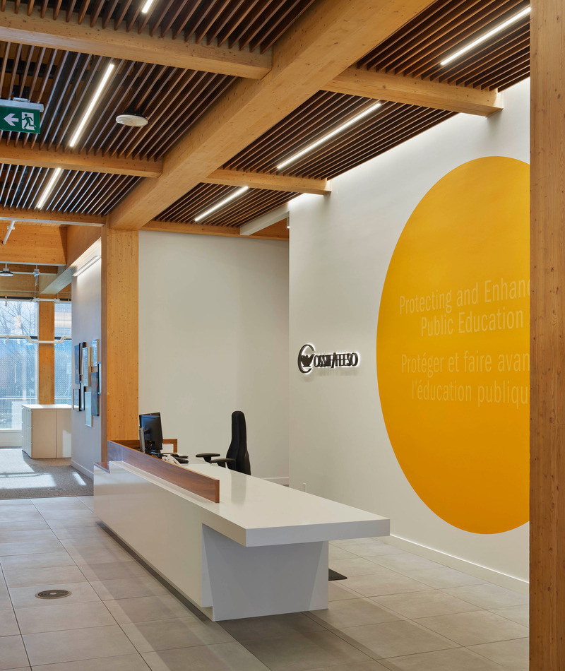 Dossier de presse | 2035-03 - Communiqué de presse | Ontario Secondary School Teachers' Federation (OSSTF) Building - Kasian Architecture Interior Design and Planning & Moriyama Teshima Architects - Design d’intérieur commercial - Crédit photo : Tom Arban
