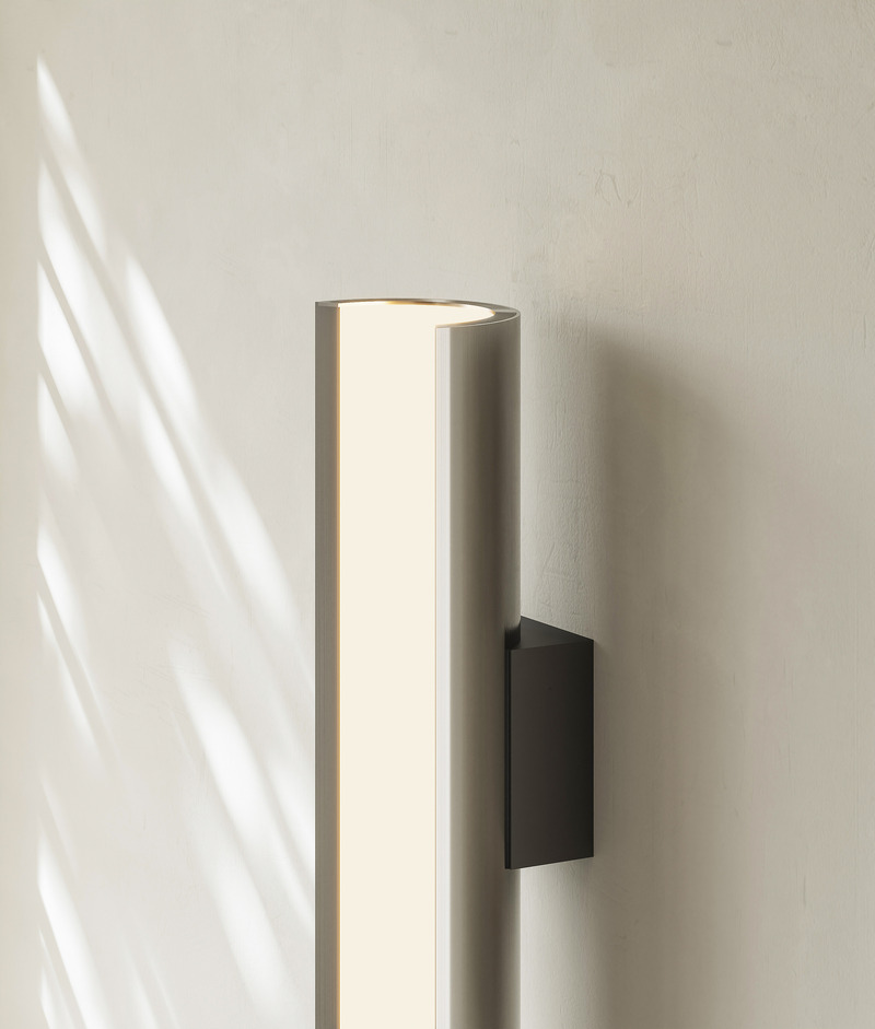 Press kit | 2351-05 - Press release | Anony to Release New ‘Pola’ Collection at WantedDesign 2025 - Anony - Lighting Design -  Pola Sconce, Brushed Aluminum  - Photo credit: Anony