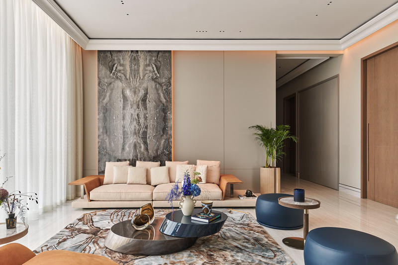 Press kit | 7534-08 - Press release | E Plus A Atelier Unveils Sculptural Beachfront Villa on Palm Jumeirah - E Plus A Atelier - Residential Interior Design - Photo credit: E Plus A Atelier 