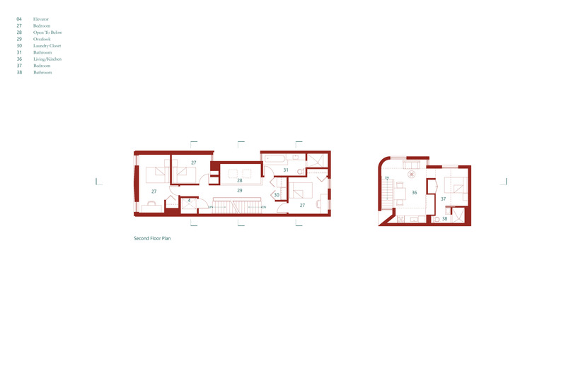 Press kit | 1600-04 - Press release | Shudell House - Weiss Architecture & Urbanism Limited - Residential Architecture - Second floor plan - Photo credit: Weiss Architecture &amp; Urbanism
