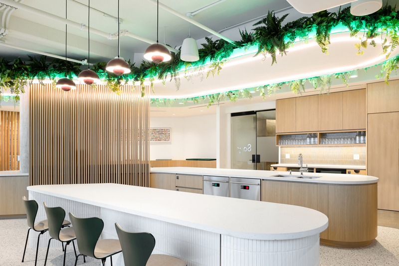 Press kit | 5571-04 - Press release | Sage HQ - Edit Studios Inc. - Commercial Interior Design - Cafe Kitchen - Photo credit: Brett Hitchins