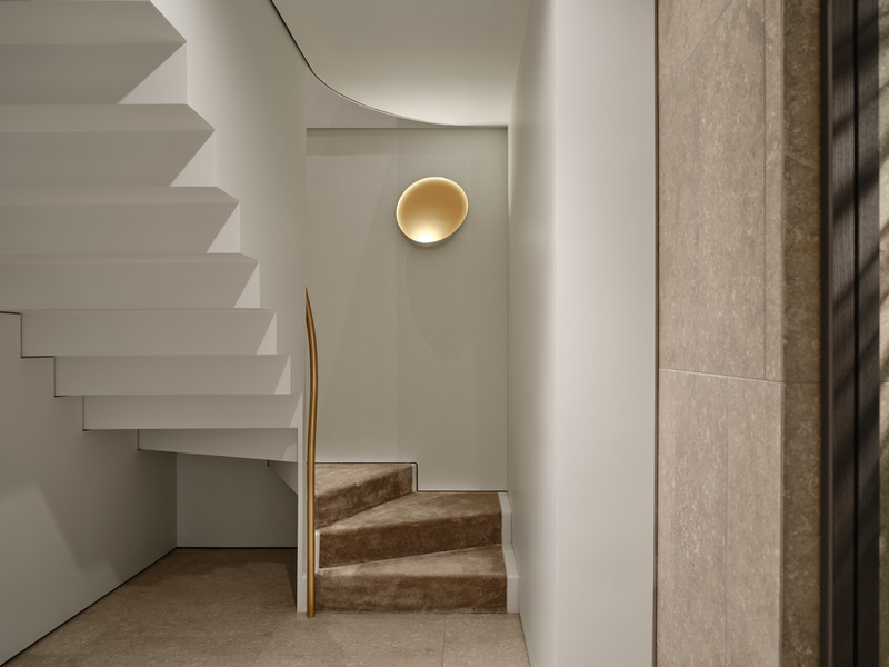 Press kit | 2942-06 - Press release | Glasgow residence - Reigo & Bauer - Residential Interior Design - Lower Level - Stair Detail<br style=""> - Photo credit: Doublespace Photography