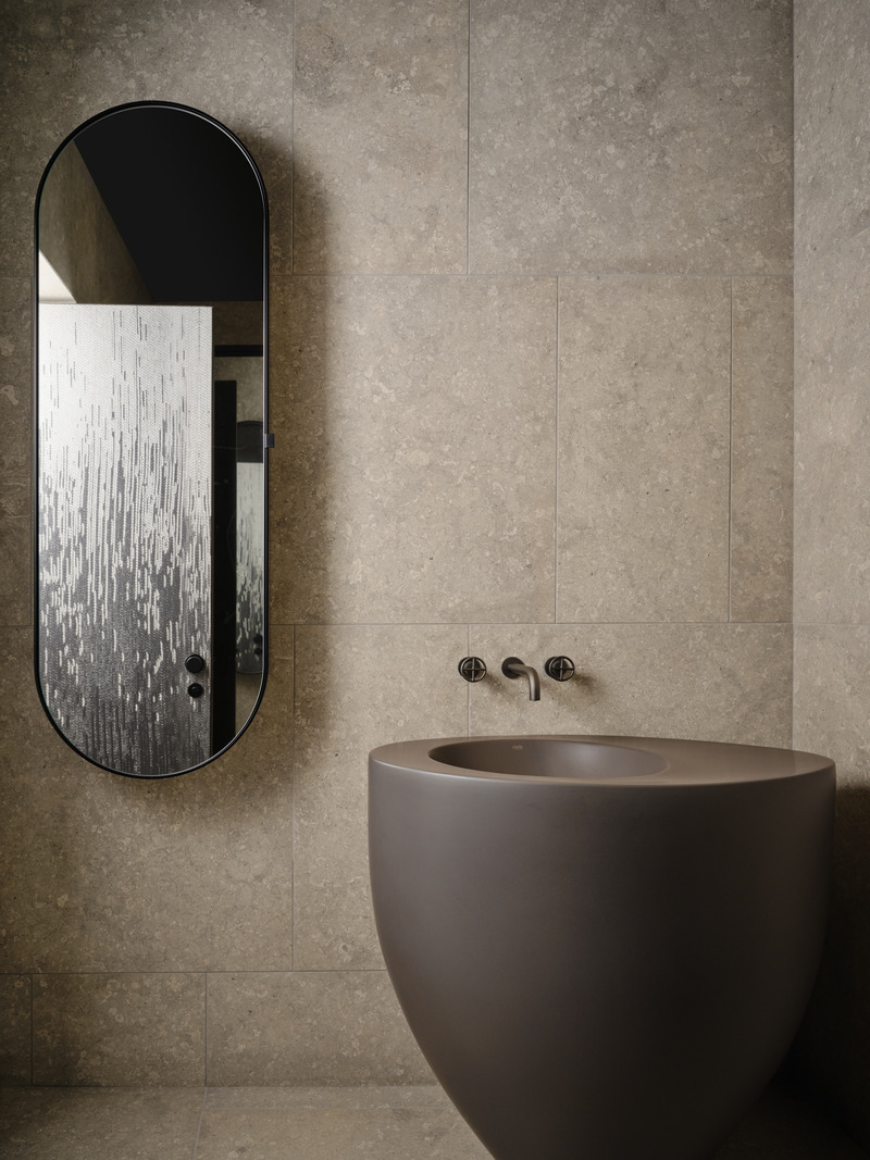 Press kit | 2942-06 - Press release | Glasgow residence - Reigo & Bauer - Residential Interior Design - Lower Level - Bathroom<br> - Photo credit: Doublespace Photography