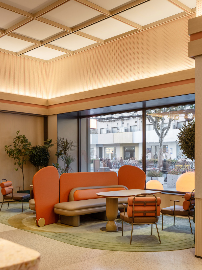 Press kit | 3531-15 - Press release | Orange Hotel 3.0: LOHAS－Lifestyles of Health and Sustainability－Paul H. Ray - Vermilion Zhou Design Group - Commercial Interior Design - Lobby-Lounge Area - Photo credit: Jian Quan Wu<span></span>