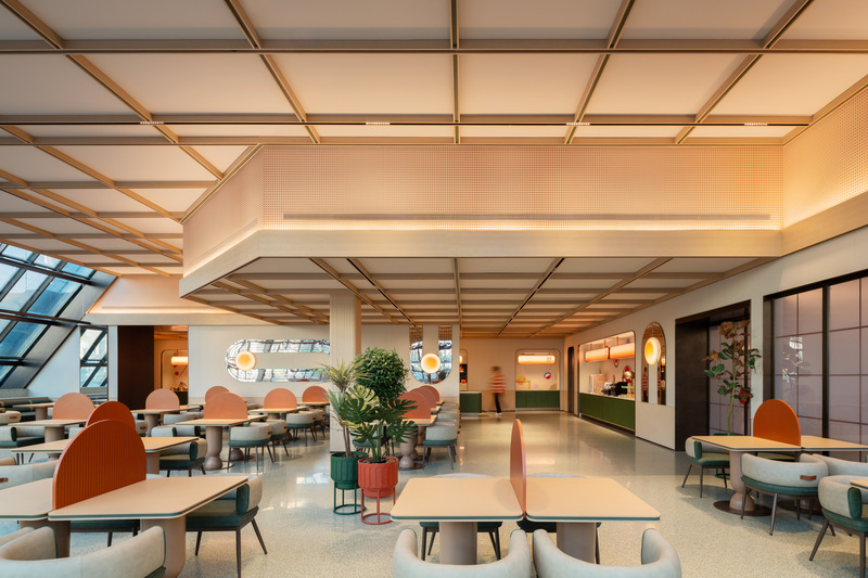 Press kit | 3531-15 - Press release | Orange Hotel 3.0: LOHAS－Lifestyles of Health and Sustainability－Paul H. Ray - Vermilion Zhou Design Group - Commercial Interior Design - Buffet Breakfast Area - Photo credit: Jian Quan Wu<span></span>